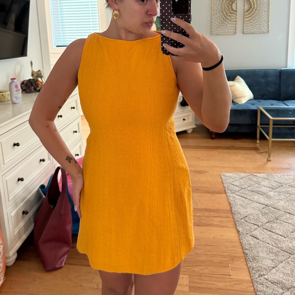 Zara Vibrant Yellow Mini Dress